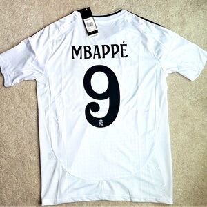 Real Madrid 24/25 Mbappe soccer jersey small adidas champions league patches